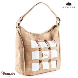 Sac épaule MONTADO en liège naturel, made in Portugal Femme 3002-NATUREL