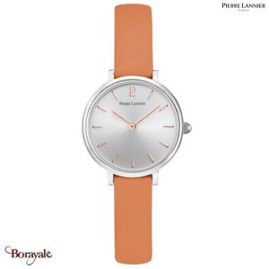 Montre PIERRE LANNIER Collection NOVA argenté cuir  Femme