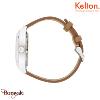 Montre KELTON RC 24 Blanche – bracelet marron quartz Homme 9124852