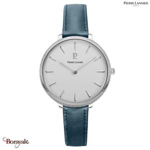 Montre PIERRE LANNIER Collection CAPRICE argenté cuir Femme