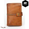 Portefeuille Bear Design en Cuir de vachette lavé Cognac Collection : Lavato