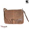 Sac bandoulière  KASZER collection Nevada Marron naturel clair touché velours 20