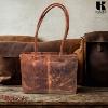 Sac cabas A4 KASZER collection Kansas marron naturel foncé 20057-C6
