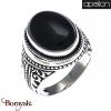 Chevalière Apollon argent et Onyx Homme  HH107-60