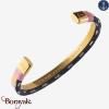 Bracelet Tom Hope Hybrid Cuff, Gold-Black-Gris: Taille M