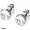 Boucles d'oreilles Howlite, Collection: Cabochon YOLA