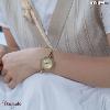 Montre Tacs Image Turn Table, collection passe temps Femme Doré champagne