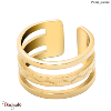 Bague Pierre Lannier Ariane acier doré sans nickel BJ07A3205