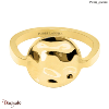 Bague Pierre Lannier Echo acier doré sans nickel BJ10A3204