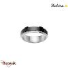 Bague Thabora homme noir et acier anti-stress T62 - réf. T164399-62