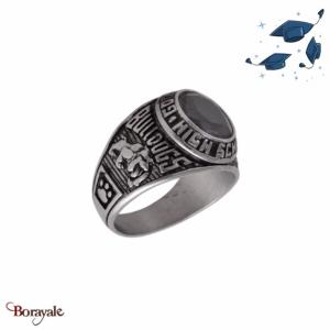 Bague Carbo Compagnie Gooshland High School noire acier DB1453-2-62