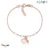 Bracelet Collection : Nacre, Argent Rose Amen Bijoux BRMPCURB