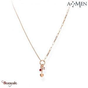 Collier Collection : Couture , Argent Rose Amen Bijoux CLPECURR