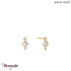 Midnight Fever, Boucles d'oreilles Argent plaqué Or 14 carats ANIA-HAIE E026-02G