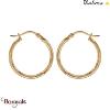 Boucles d'oreilles Thabora créoles simples fils ronds, 20 mm doré T114972J