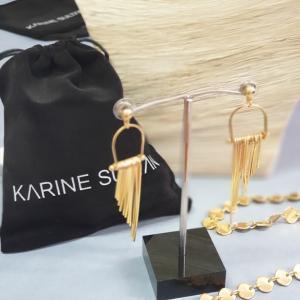 Boucles d'oreilles, pendante progressives doré à l'or fin KARINE SULTAN E63067-1