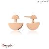 Géometry, Boucles d'oreilles Argent plaqué Or rose 14 carats ANIA-HAIE E005-04R