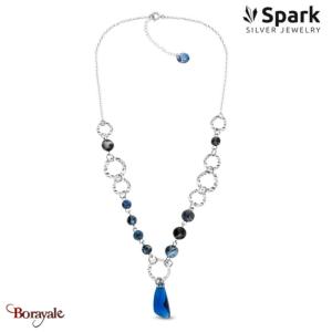 Collier Spark Wing cristal autrichien sur argent A0303BLA