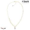 Collier SPARK Silver Jewelry : Baroque - Blanc cristal