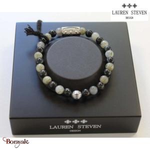 Bracelet Lauren Steven Prospérité Labradorite et Œil De Tigre Bleu LSB06L715