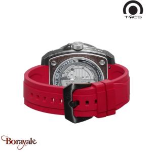 Bracelet de montre Tacs Watch caoutchouc rouge FKM 24 mm – Style AVL II Homme