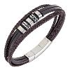 Bracelet All Blacks bijoux Homme acier et cuir 682341