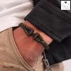 Bracelet PIG & HEN Icy Ike Kaki Noir Taille : L (20cm)