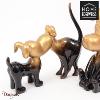 Chien debout 29 cm Home Edelweiss collection : Pulsion Noir et doré