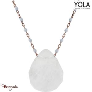 Collier Géode de cristal de roche Collection Nature et élégance YOLA NATURE