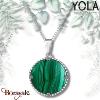 Collier Malachite Acier Yola Nature femme