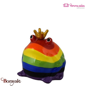 Grenouille tirelire décorative  Pomme Pidou Rainbow Taille M