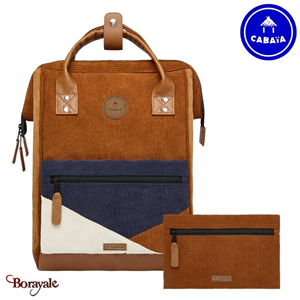 Sac à dos medium Cabaïa Adventurer Canton en Polyester recyclé velours et color