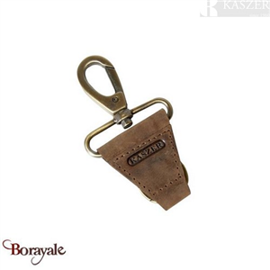 Porte clé KASZER collection Oregon en cuir de vachette brut 580604-C6