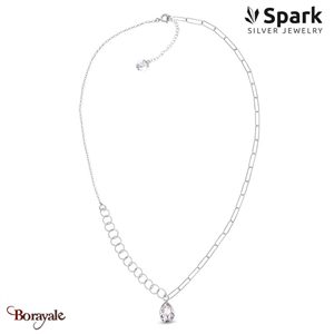 Collier Spark Baroque cristal autrichien sur argent A0274W