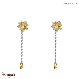 Boucles d'oreilles Atelier D'Emma Et Chloé Amaly doré - argenté AMALY-OA