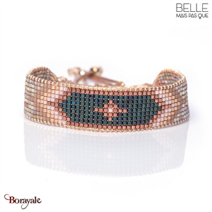 Bracelet Belle mais pas que, Mexican Pink, Perles de miyuki dorées à l'or fin