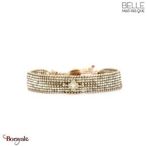 Bracelet Belle mais pas que, Vert de jade, Camaïeu de vert - Champagne - Doré