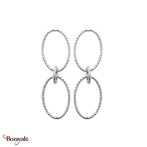 Boucles d'oreilles argent 925° rhodié Borayale Collection CN7588600