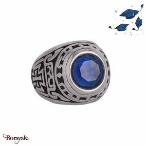 Bague Carbo Compagnie Malte bleu acier DB1528-62