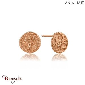 Boucles d'oreilles Ania Haie Coins argent 925° plaqué or rose14 carats E009-04R