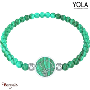 Bracelet Malachite Collection Ginkgo YOLA NATURE
