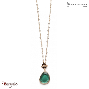 Collier Ippocampo Pépite  bronze plaqué or rose IPPT02
