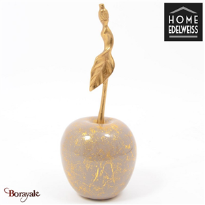 Cerise 33 cm Home Edelweiss collection : Margo Crème, feuille d'or