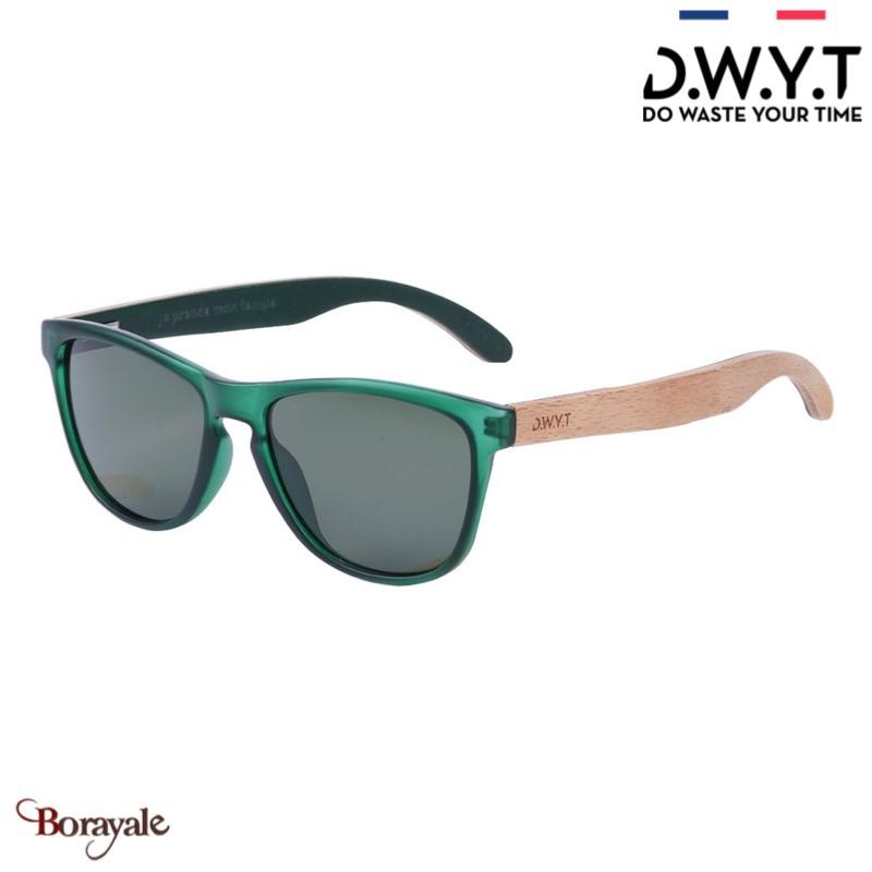 Lunette de soleil Bois de skateboard erable Collection Limbo DWYT Vert Largeur du verre 54 mm