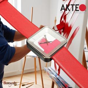 Montre AKTEO Art - Peinture Esquisse rouge carrée APe35