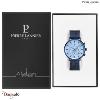 Montre PIERRE LANNIER Collection BARON Cadran Bleu Bracelet Acier Milanais Bleu