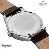 Montre Homme Orlam Cadence cadran bleu bracelet cuir marron étanche 10 ATM ORSSL