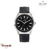 Montre Homme Orlam Cadence cadran noir bracelet cuir noir étanche 10 ATM ORSSLCA