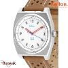 Montre KELTON RC 24 Blanche – bracelet marron quartz Homme 9124852