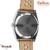 Montre KELTON RC 24 Blanche – bracelet marron quartz Homme 9124852